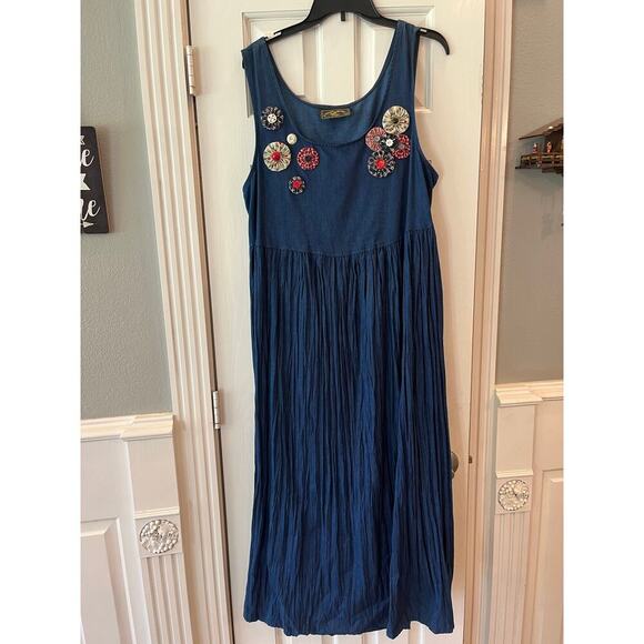 Western Designs Cowgirl Dress Women Medium Granny Rodeo Cottage Adjustable Notes - Picture 1 of 10